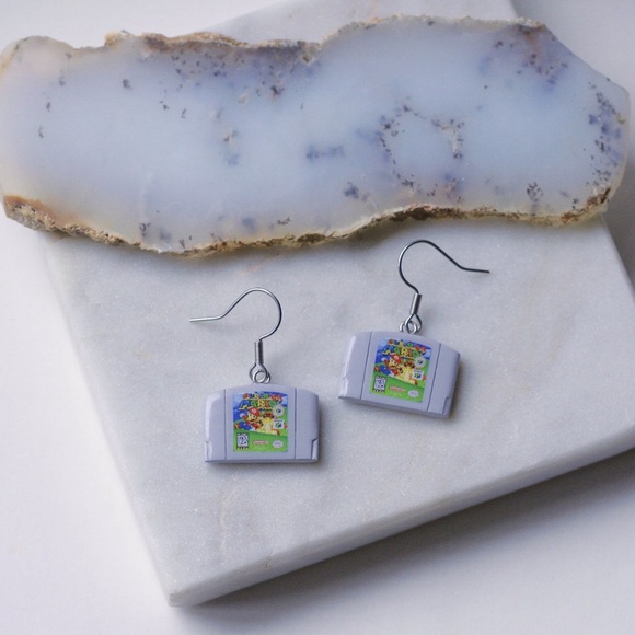 N64 Cartridge Earrings | Inspired by Nintendo | Choose ANY Two Games - Picture 3 of 4